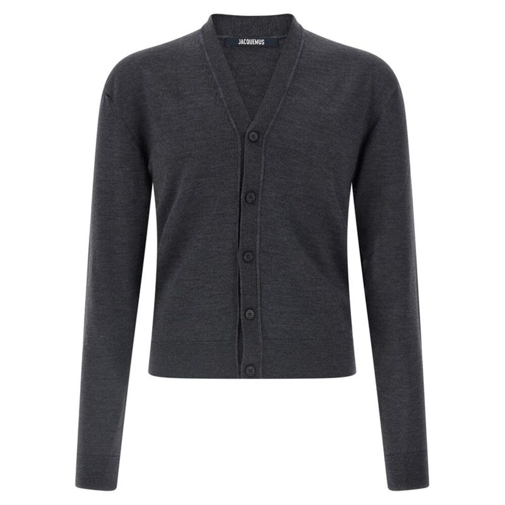 Jacquemus Gray Merino Wool Men's Cardigan